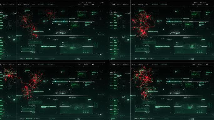 网络动画背景可视化界面神经元高科技智能化