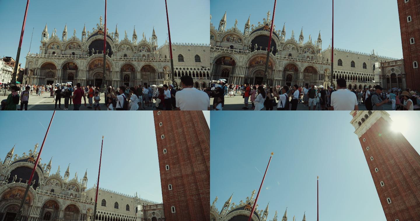 威尼斯乡土人情欧洲旅游教堂钟楼