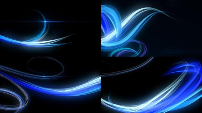 蓝线抽象背景蓝色光线科技线条发光线条