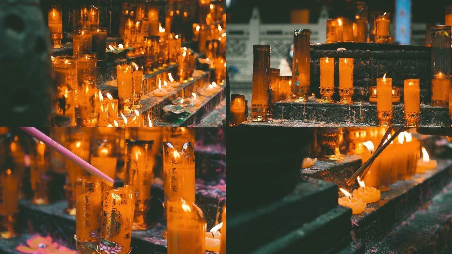 新年寺庙祈福|蜡烛燃烧|文艺|治愈|