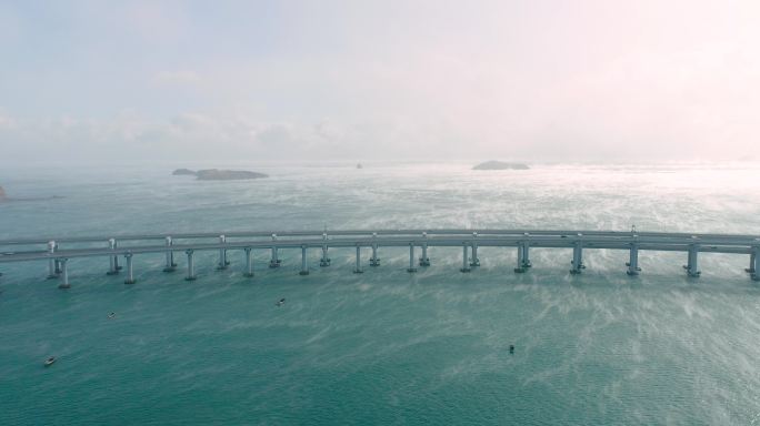 海浩海水蒸汽大连星海湾大桥航拍