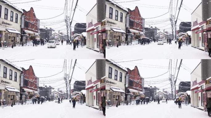 北海道小樽旅游景点的冬季