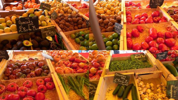 小型蔬菜市场个体户-橙色场所商品