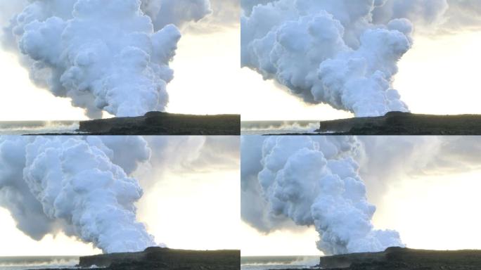 基拉韦厄火山喷发烟雾弥漫