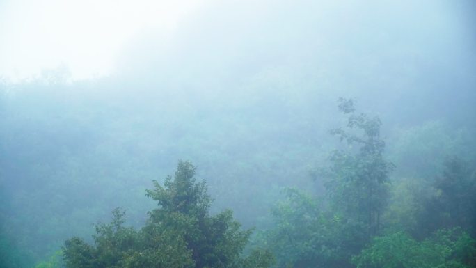 云海云雾云层缭绕风景意境航拍延时