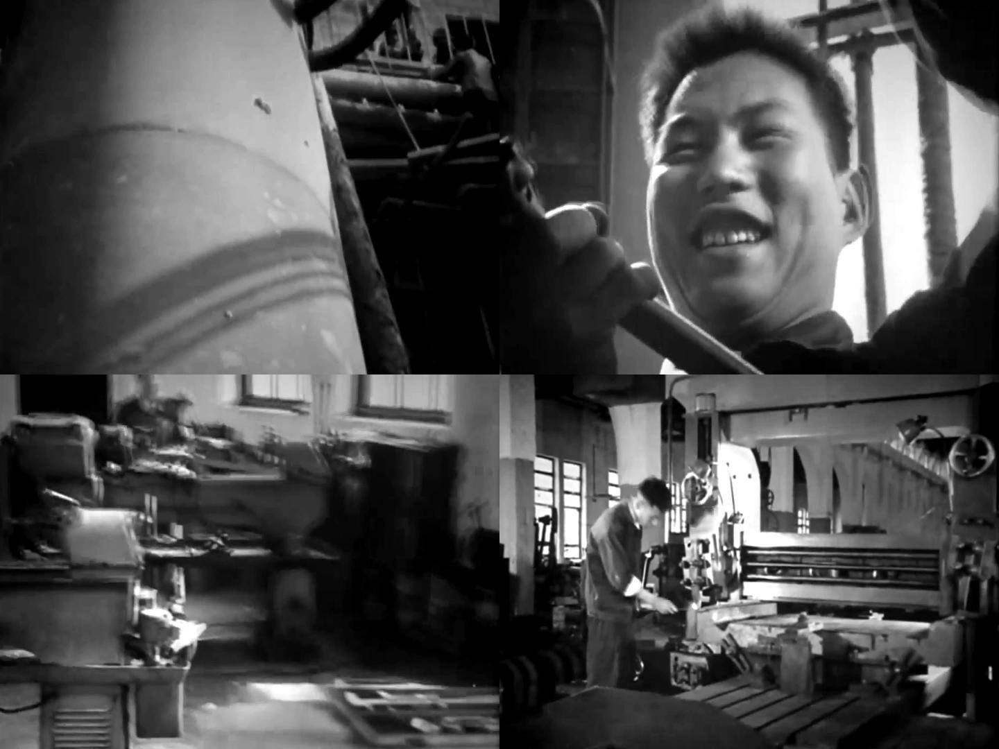 70年代的工厂车间工人视频