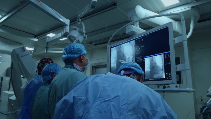 手术室心脏手术素材画面