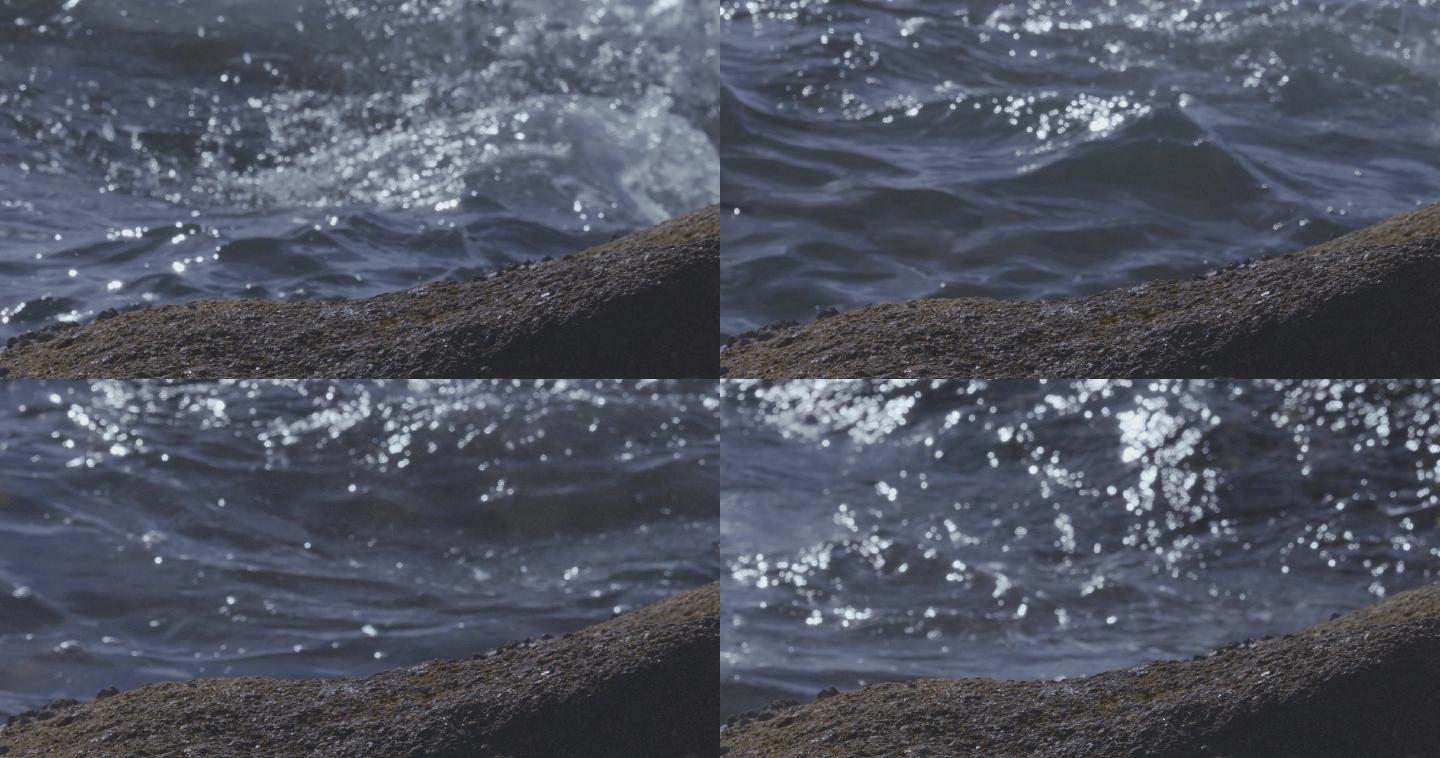 影视级4K素材：蓝色大海海面波光粼粼18