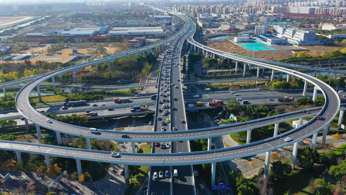 上海长宁外环高速立交桥虹桥商务区地标建设