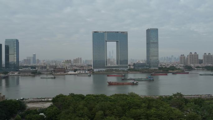 航拍5k广州之窗同框广州塔（御3）
