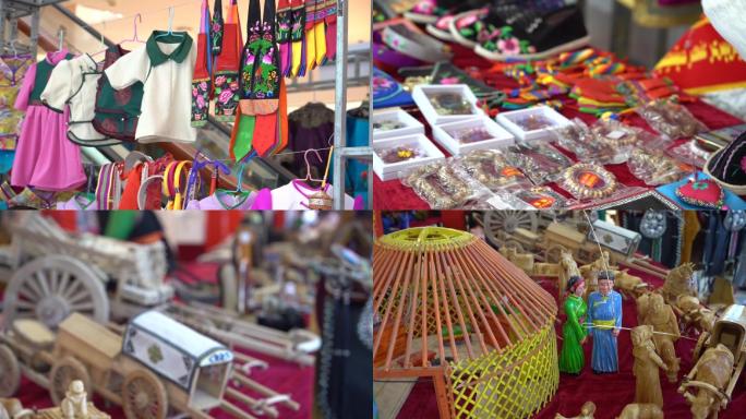 蒙古族元素旅游产品纪念品购物一条街