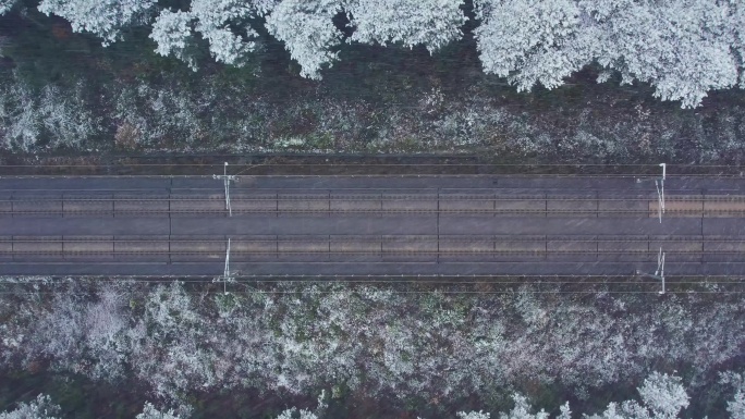 中国高铁 客运高铁 下雪