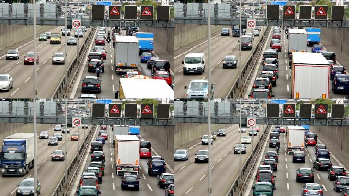 德国公路上的交通国外公路德国交通文明驾驶