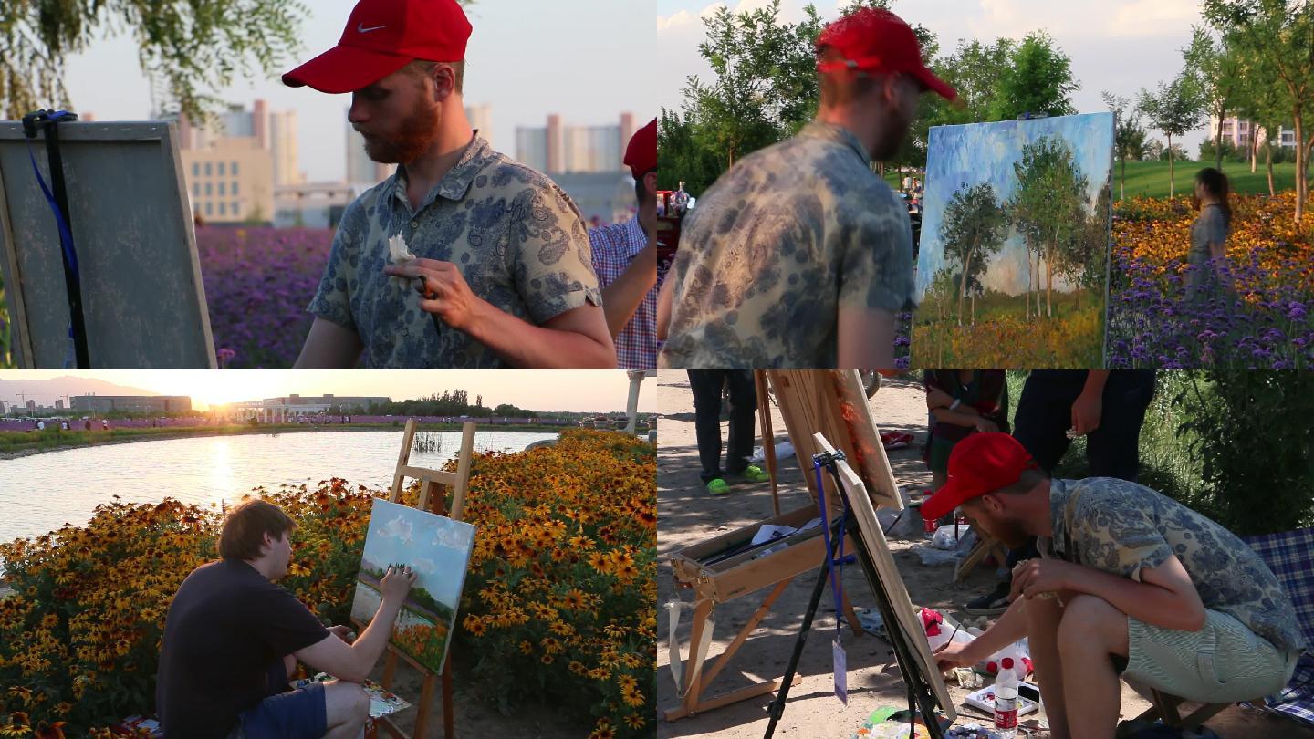 俄罗斯画家写生油画画画风景写生之二