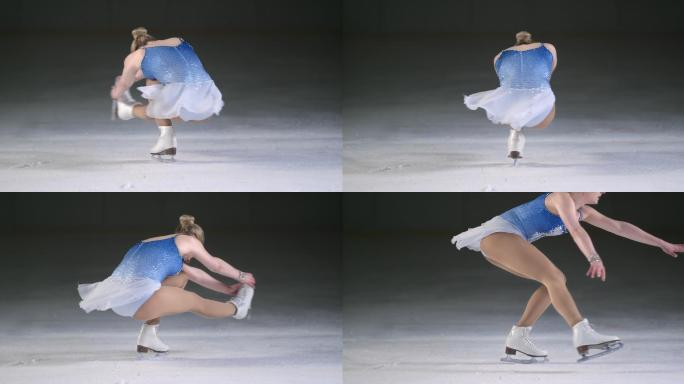 女子花样滑冰运动员在比赛
