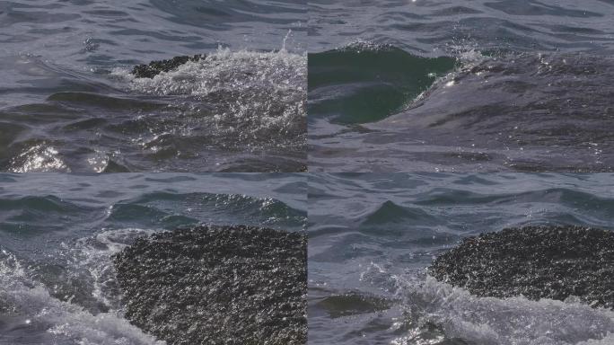 影视级4K素材：蓝色大海海面波光粼粼14