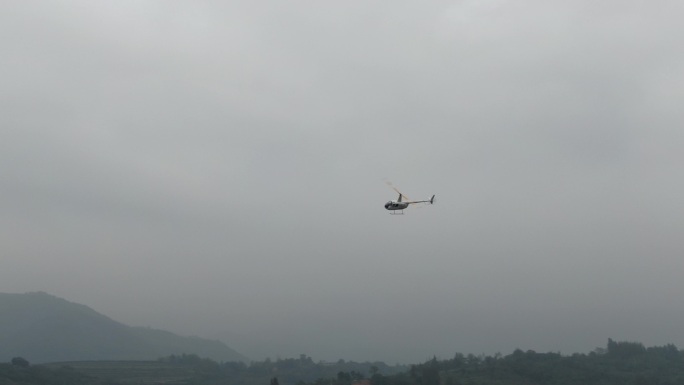 直升机起飞迎亲航拍迎亲高端婚礼婚礼直升机
