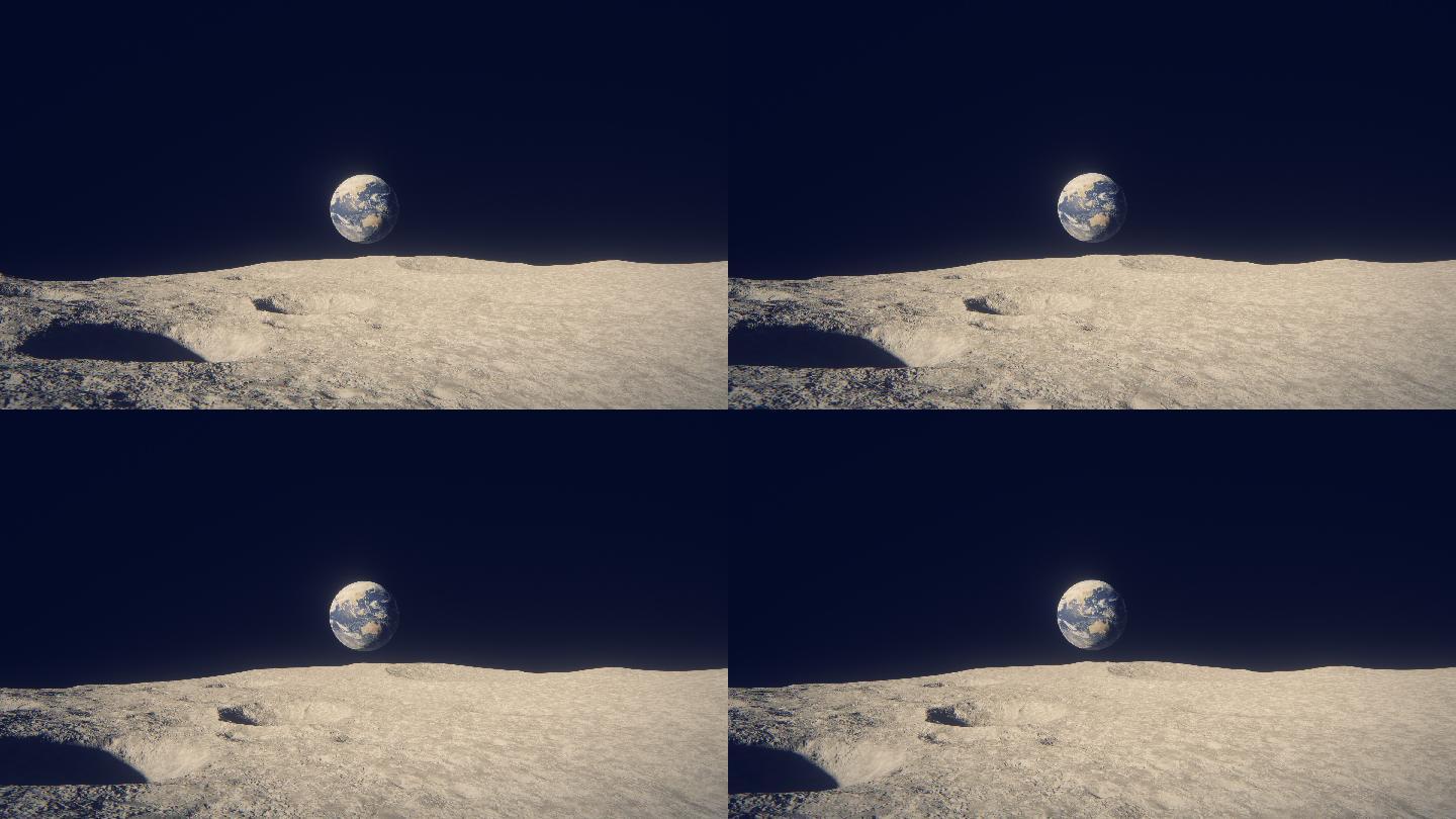 从月球上看地球片头特效视频3D