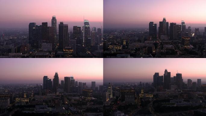 黄昏时分的洛杉矶城市风景