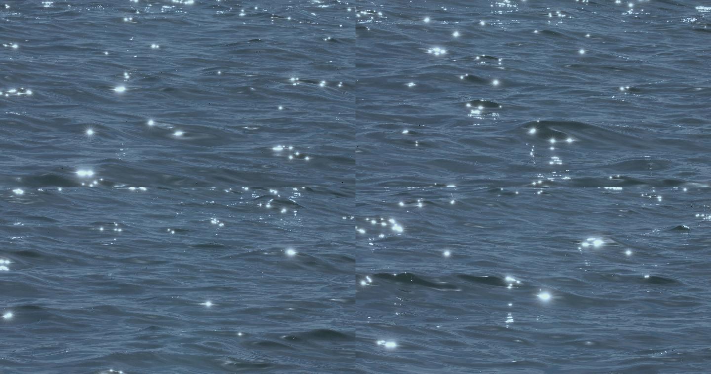 影视级4K素材：蓝色大海海面波光粼粼11
