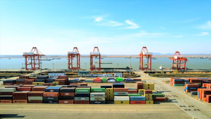 【8分钟】南京港 集装箱港口码头物流货运