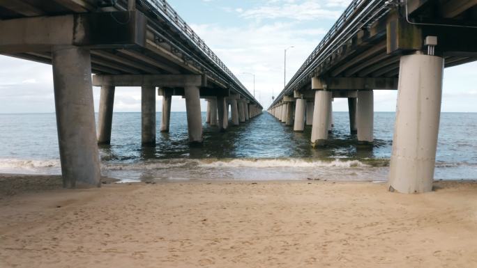 弗吉尼亚海滩景观，切萨皮克海湾大桥