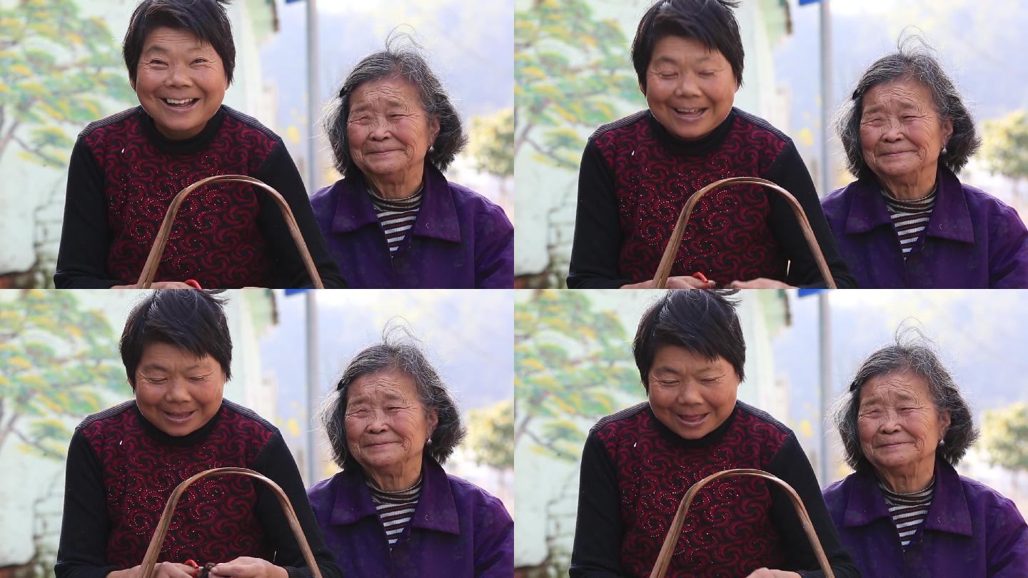 浙江农民农村老太太老人老奶奶幸福微笑笑脸