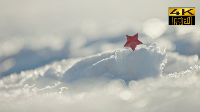 五角星、红星、军徽、八一、雪、冰