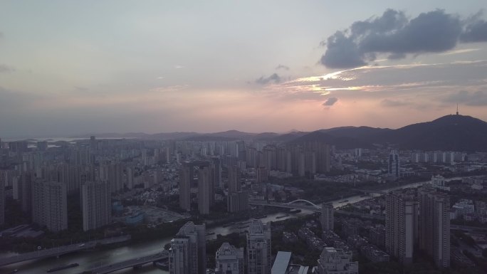 惠山夕阳 太湖夕阳 无锡城区夕阳傍晚