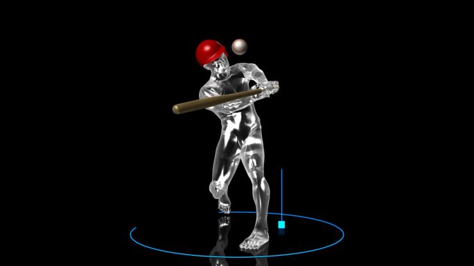 3D棒球击球手棒球头盔短发击球-运动活动
