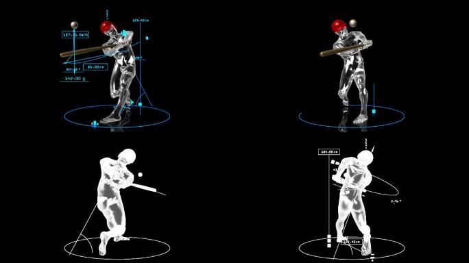 3D棒球击球手棒球头盔短发击球-运动活动