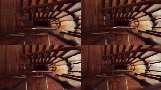螺旋木楼梯木质楼梯旋转的楼梯