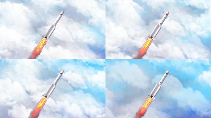 火箭穿越云层