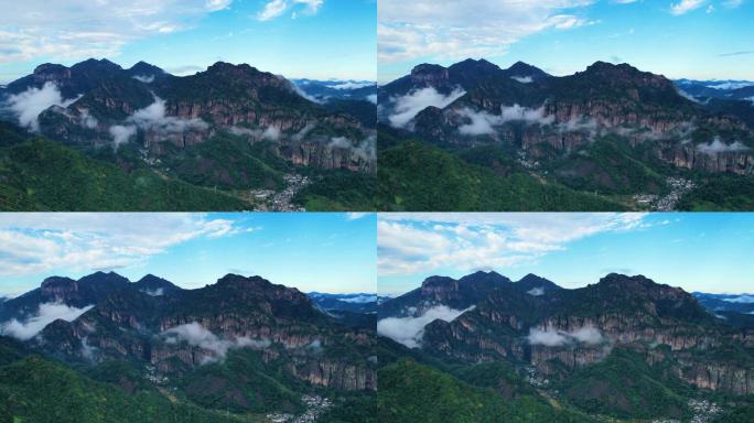 浙江温州雁荡山云海航拍延时视频