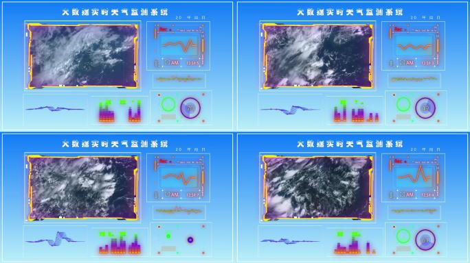 4K高科技大数据实时数据监测系统模板