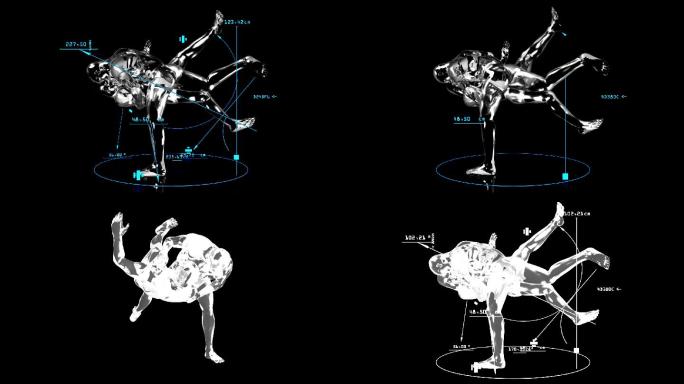 三维柔道男子与技术数据
