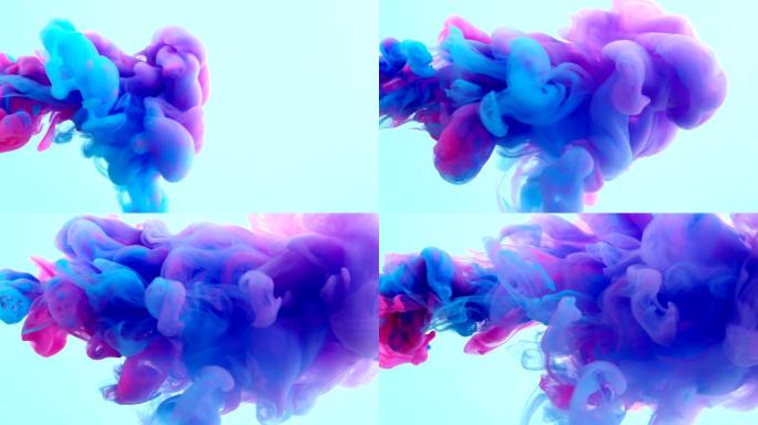 多色液体流动视频素材升格液体动画流动