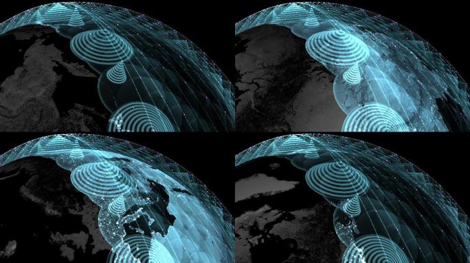 卫星互联网定位系统视频素材卫星网络