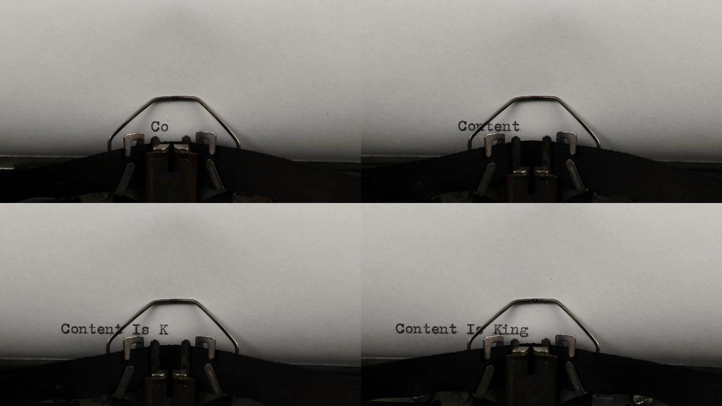 老式打字机在纸上打字