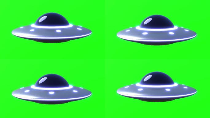 UFO飞碟、飞船科技科幻动画片抠像绿幕