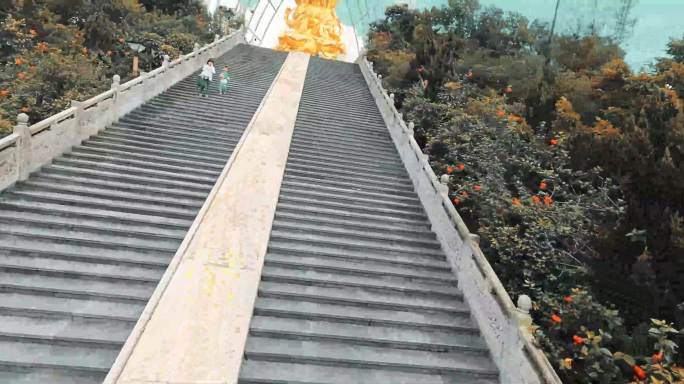 观音山 深圳 fpv 寺庙 4k 航拍