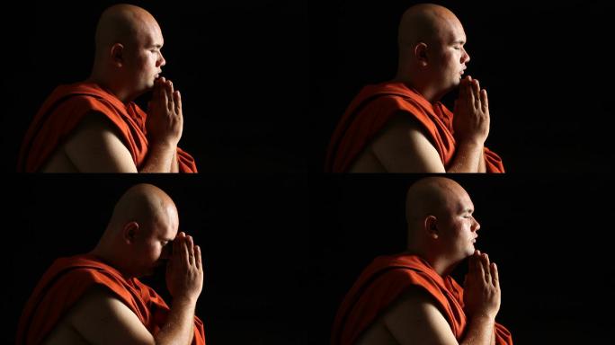 僧侣祈祷视频素材