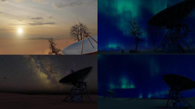 沙漠雷达通讯射电望远镜