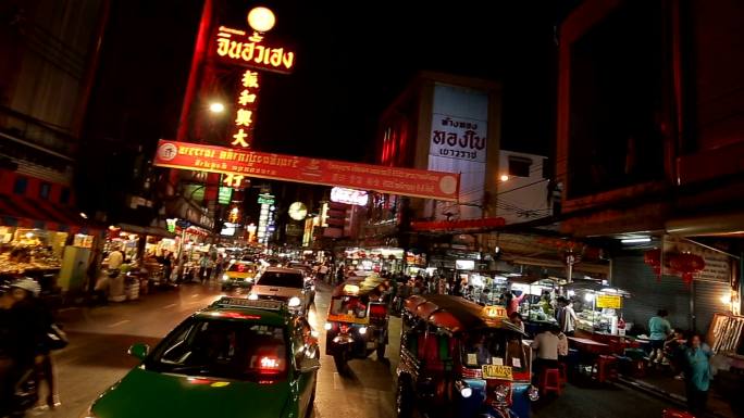 泰国曼谷唐人街的夜景