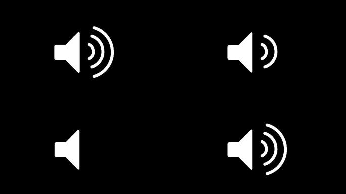 黑白声音图标