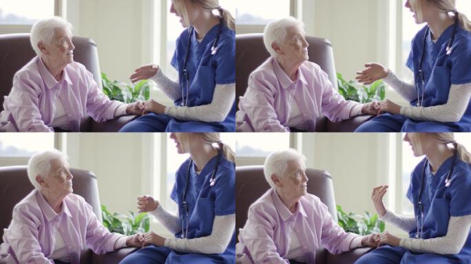 在家庭医疗环境中接受护理的老年妇女