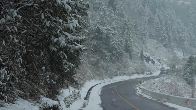 农村公路下雪2组