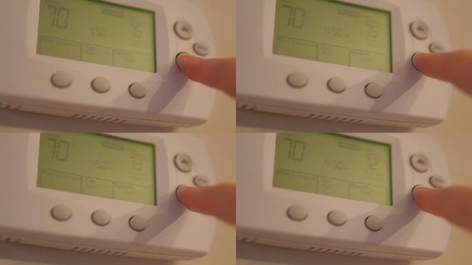 调温器温度计特写调控设备