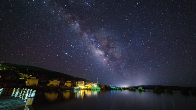 四川红原县星空银河延时4K