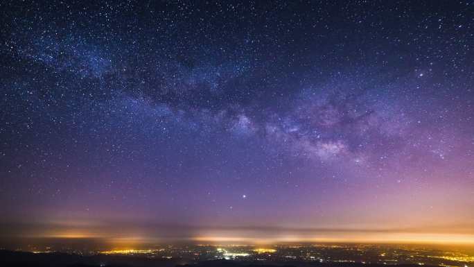 四川彭州九峰山城市星空延时